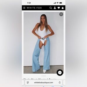 White Fox Boutique denim chaps